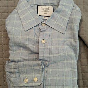Charles Tyrwhitt 17.5x35 Slim Fit Dress Shirt Egyptian Cotton
